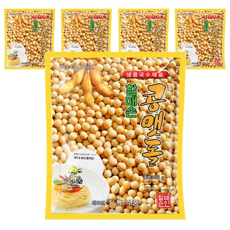 오로시 고은입자 콩맷돌 콩국물가루 850g x 5개 물에 잘녹는 콩국수 콩가루